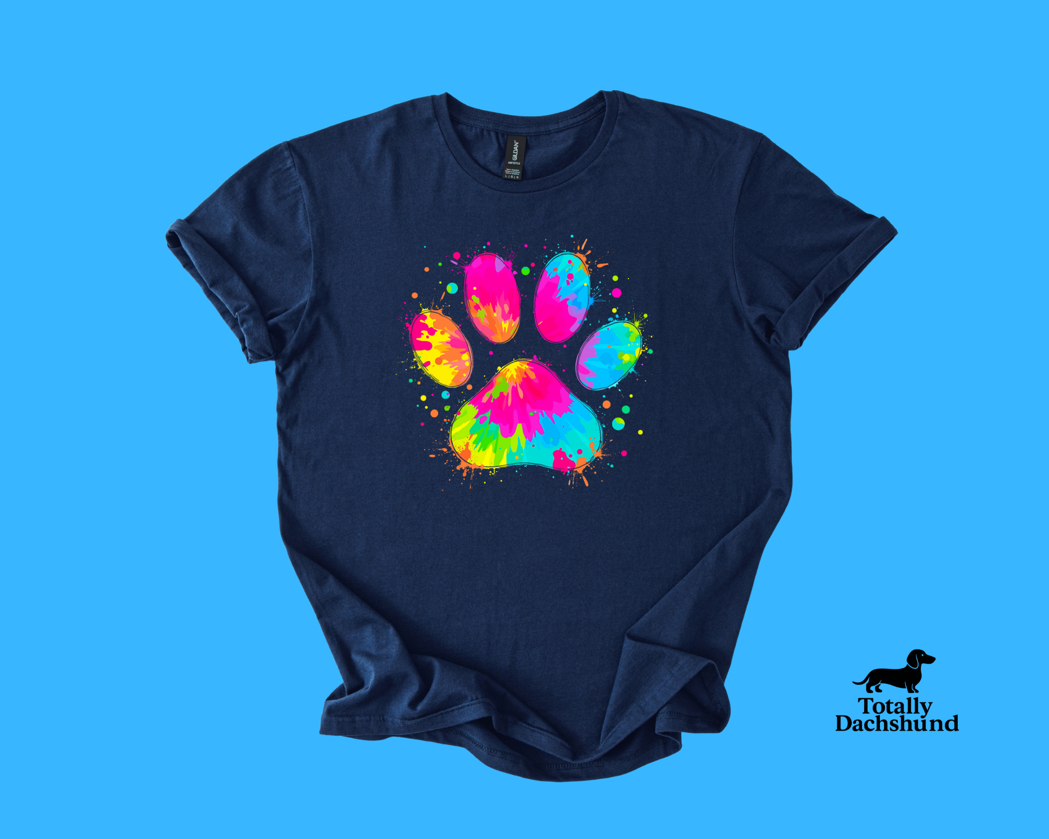 Color Splash Paw Print – Vibrant Pet Lover