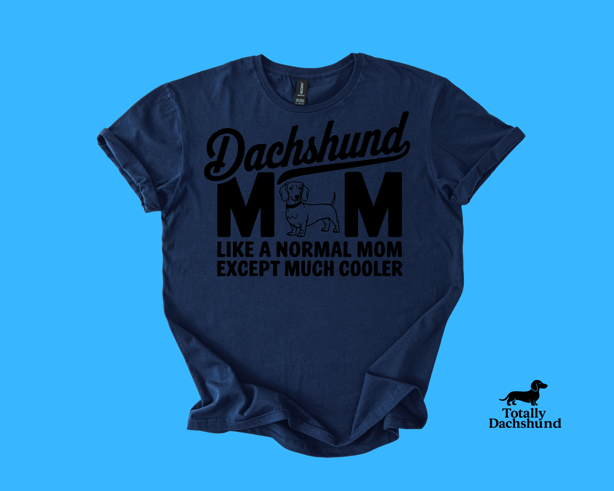 witty and stylish tee for dachshund-loving mothers